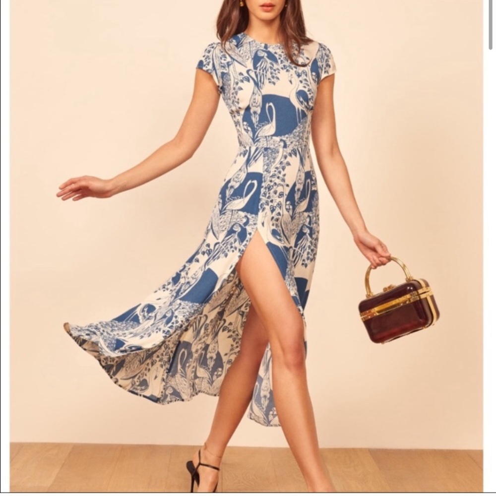Reformation Gavin Midi Dress Avian 2P